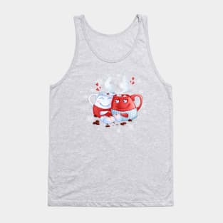 Two Cups Hot Chocolate Lover Tank Top